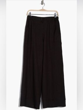 Max Studio Black Wide-Leg Trouser Pants